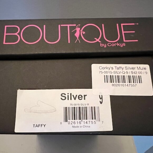 Corky's Taffy Silver Mule, slip-ons, Brand NEW in original box! - Picture 5 of 5